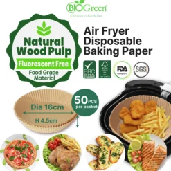 Airfryerpapir runde ø16cm 50stk-Biogreen Online