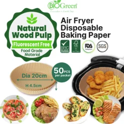 Airfryerpapir runde ø20cm 50stk-Biogreen Clearance