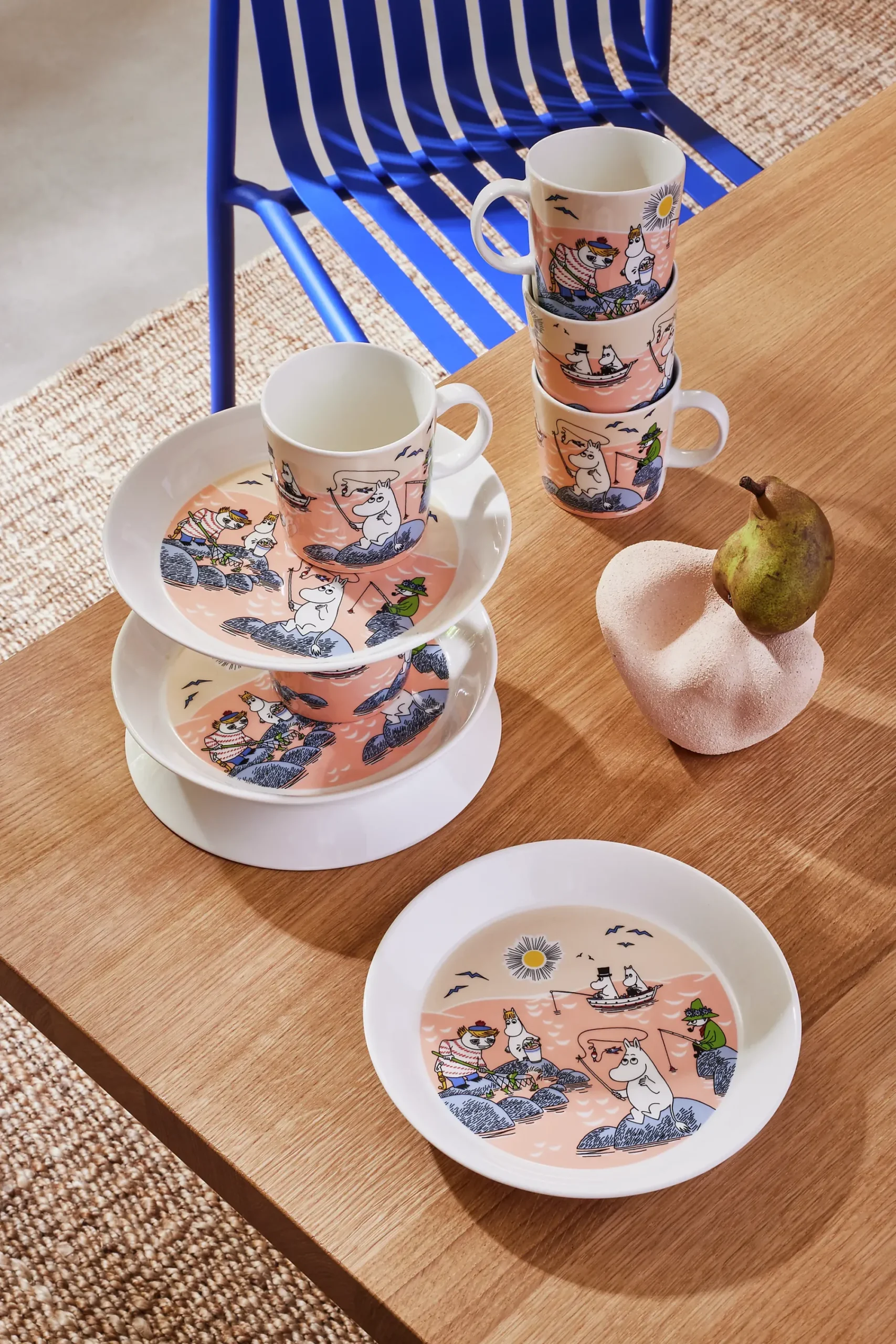 Asjett mummi 19cm fiske-Moomin Arabia