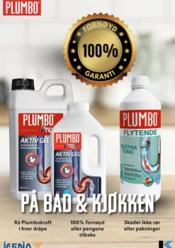 Avløpsåpner flytende Ekstra Tung 1l-Plumbo Clearance