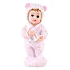 Baby med flaske 7,5cm blå-Cacas Best