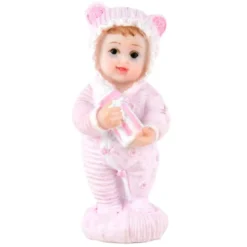 Baby med flaske 7,5cm blå-Cacas Best