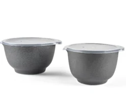 Bakebollesett Margrethe med lokk pebble svart 2+3l-Rosti Clearance