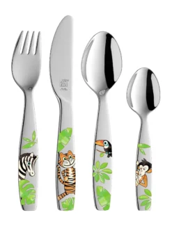 Barnebestikk Jungle 4 deler 18/10 gaffel - kniv - skje - lit-Zwilling Clearance