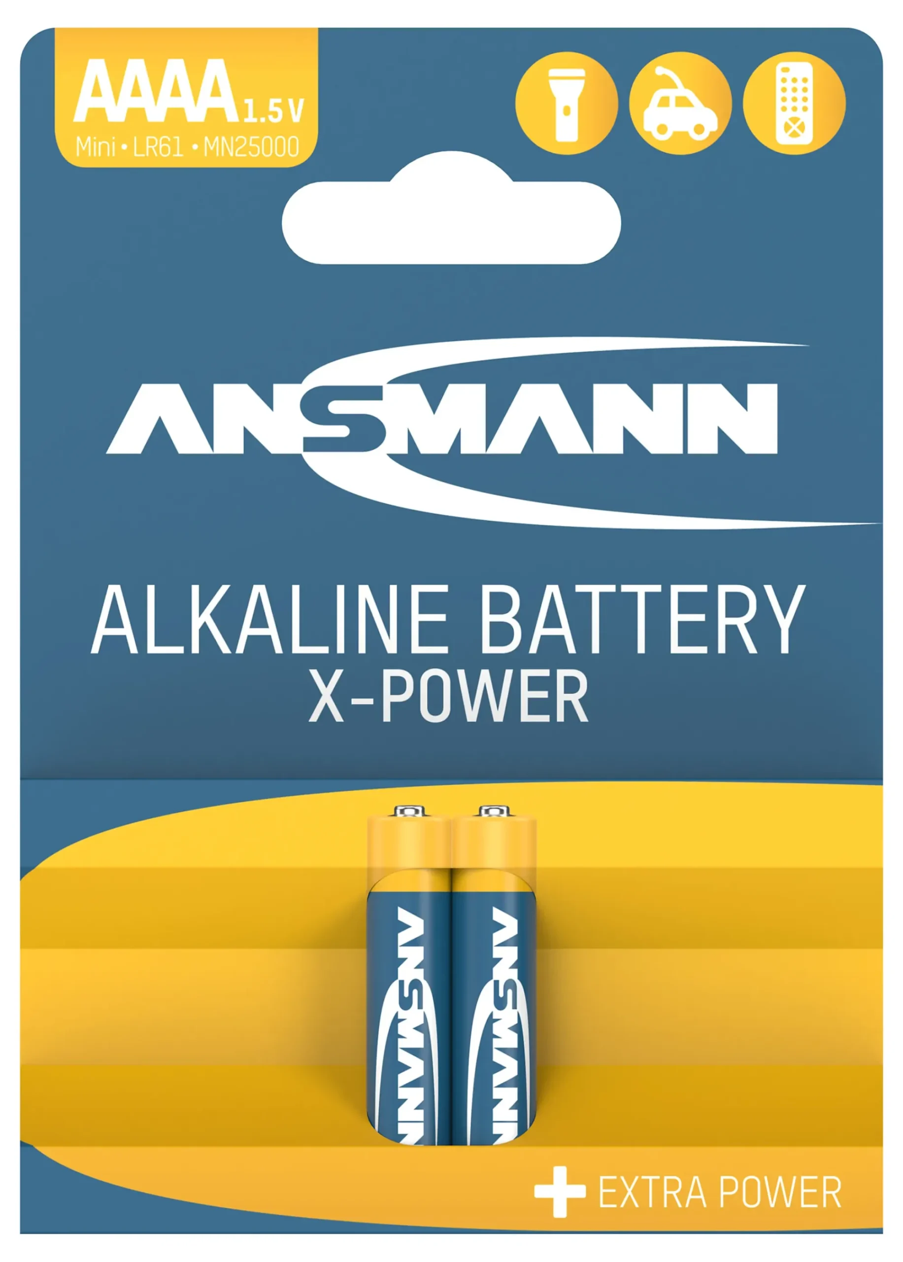 Batteri AAAA alkaline 2stk-Ansmann Clearance