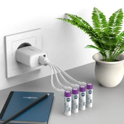 Batteri AAA 4stk oppladbare med USB-C port og ladekabel-Ansmann Clearance