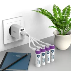 Batteri AA 4stk oppladbare med USB-C port og ladekabel-Ansmann Best
