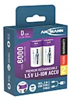 Batteri Dx2 oppladbart USB-C med ladekabel-Ansmann Discount