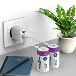 Batteri Dx2 oppladbart USB-C med ladekabel-Ansmann Discount