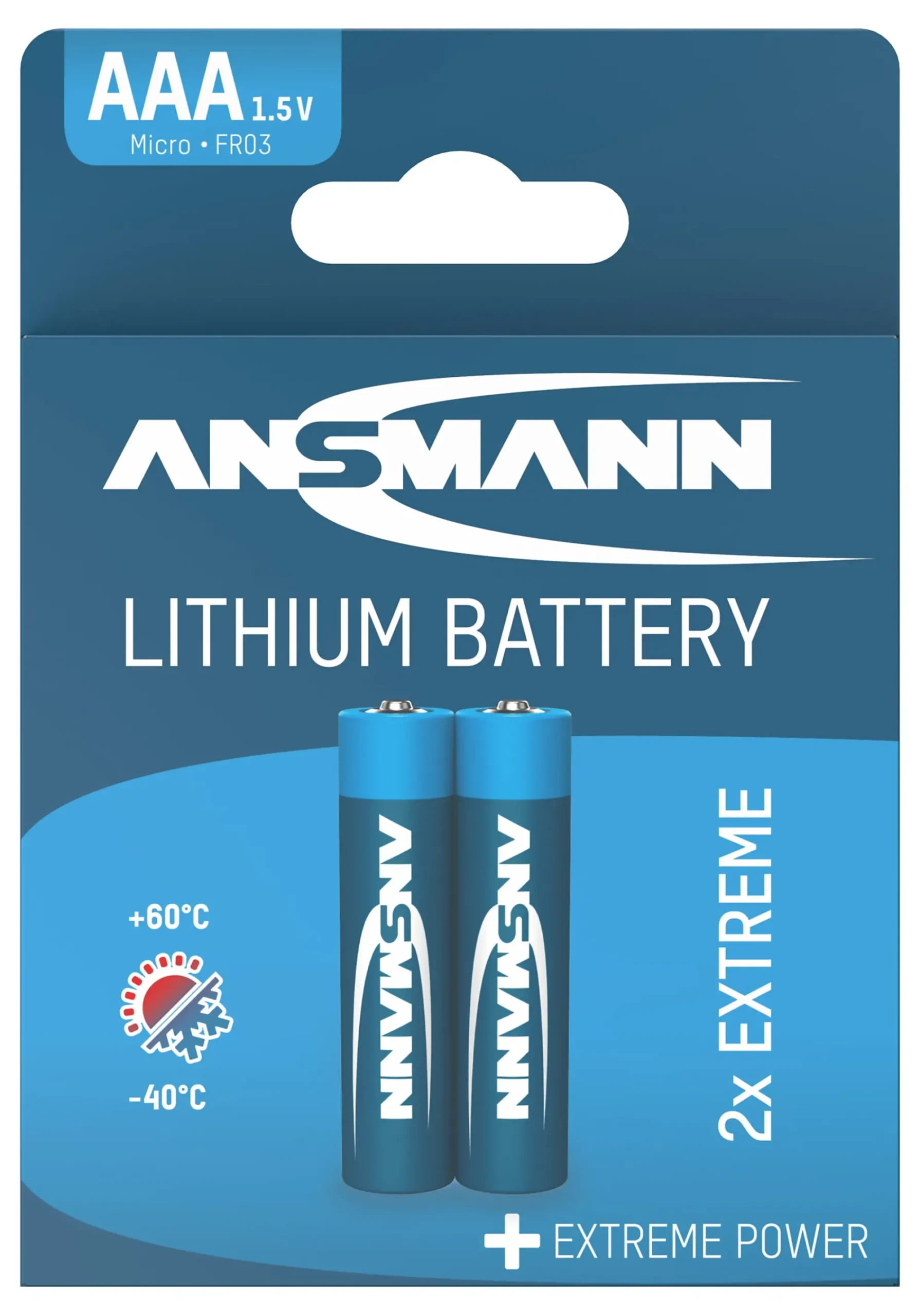 Batteri lithium AAA 2stk-Ansmann New