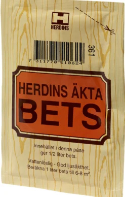 Beispulver vannbasert 10g mørk eik ekte beis-Herdins Best