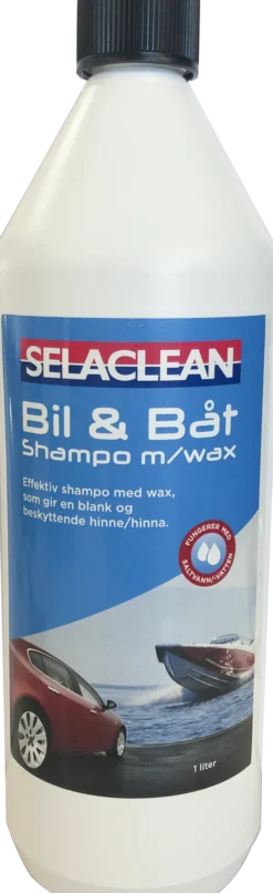 Bil- og båtshampo med wax 1l-Selaclean Clearance
