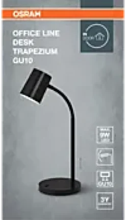 Bordlampe Trapezium Desk Gu10 Sort-Osram Clearance