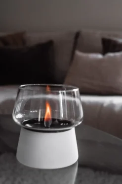 Bordlykt 14cm Amaryllis metall glass-Tenderflame Best