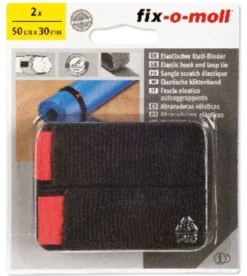 Borrelås Hookloop Elastisk med rød griptag 50cmx30mm-Fix O Moll Sale