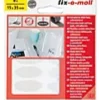 Borrelås hook+loop puter extra tynn hvit oval 15mmx35mm-Fix O Moll