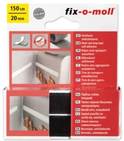 Borrelås selvklebende sort 150cm-Fix O Moll Online