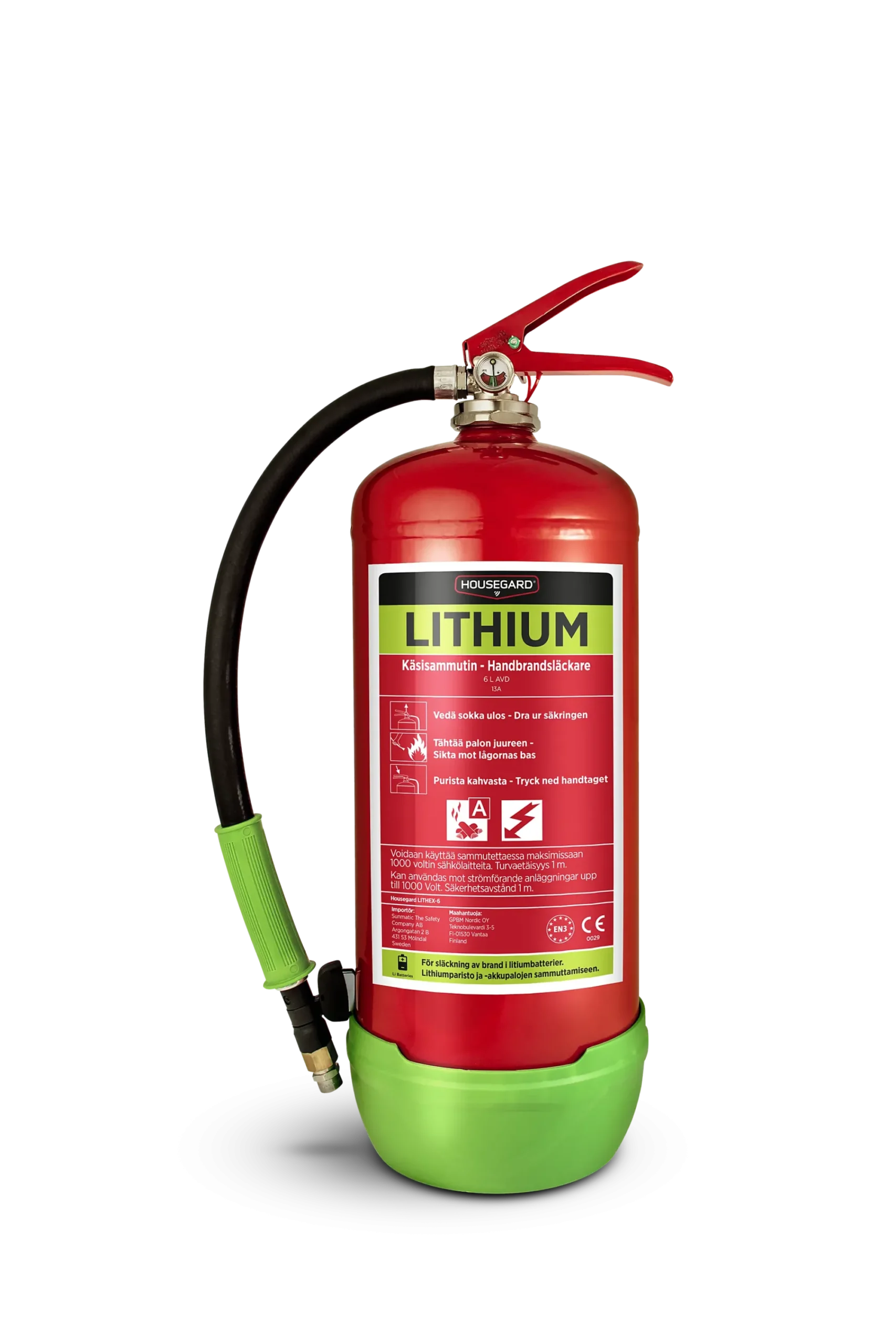 Brannslukker Litiumbrann 6L AVD-Housegard Online