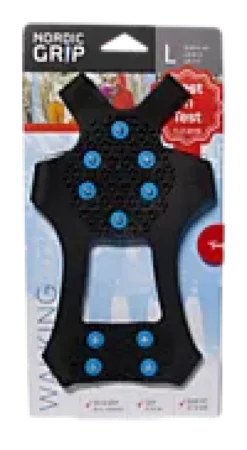 Brodder Walking Large Sort 41-45-Nordic grip
