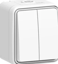 Bryter dobbel utenpåliggende Connect 2Home kapslet IP54-Gelia Discount