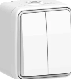 Bryter dobbel utenpåliggende Connect 2Home kapslet IP54-Gelia Discount