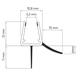 Bunnlist For Dusjdører 6-8mm S-Sealskin Sale