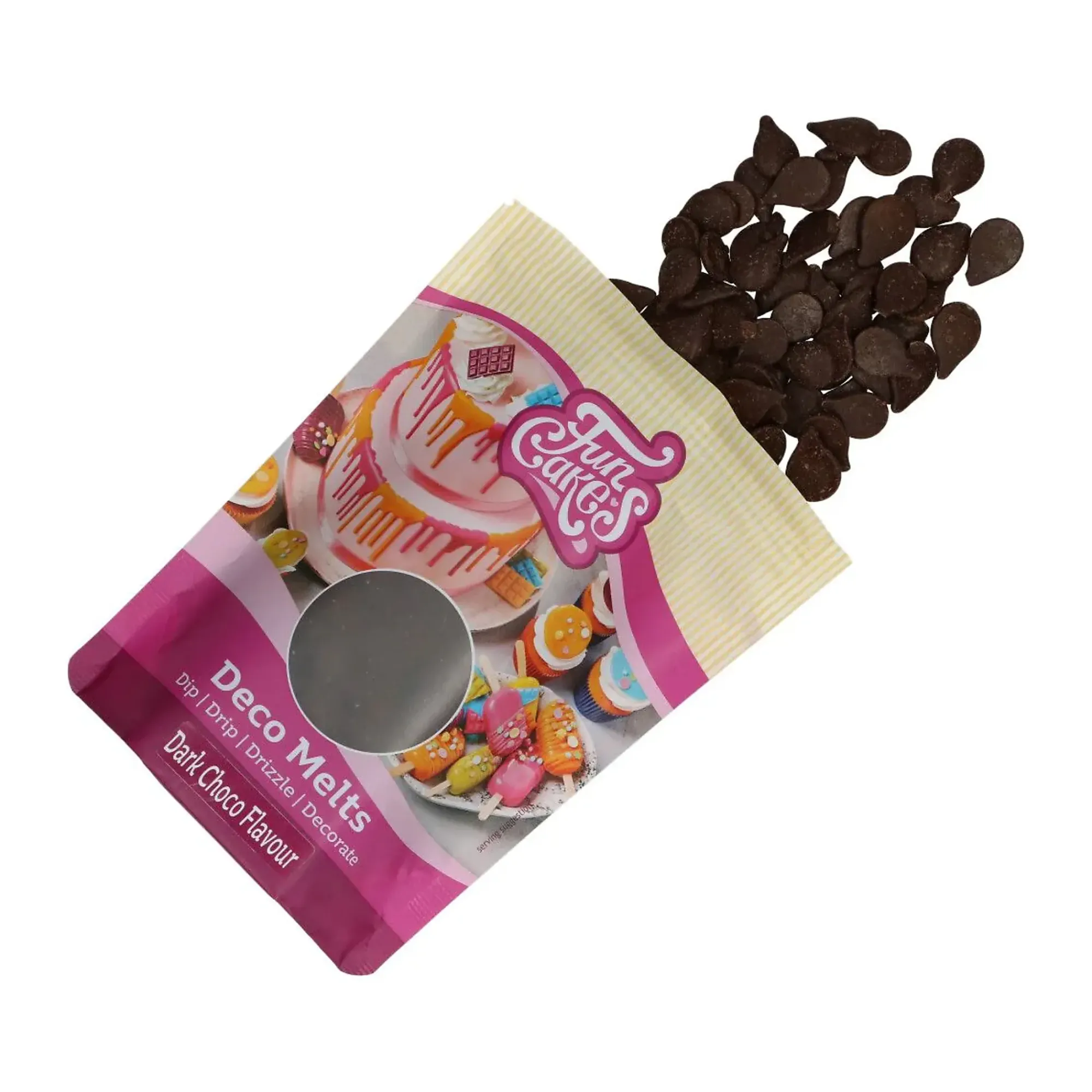 Deco Melts mørk sjokoladesmak 250g-Funcakes