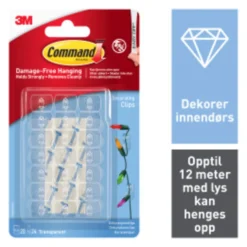 Dekorklips med clear strips-Command Online