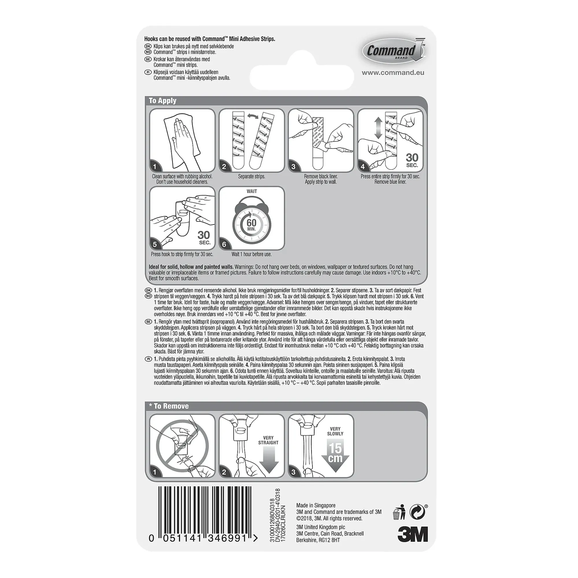 Dekorklips med clear strips-Command Online