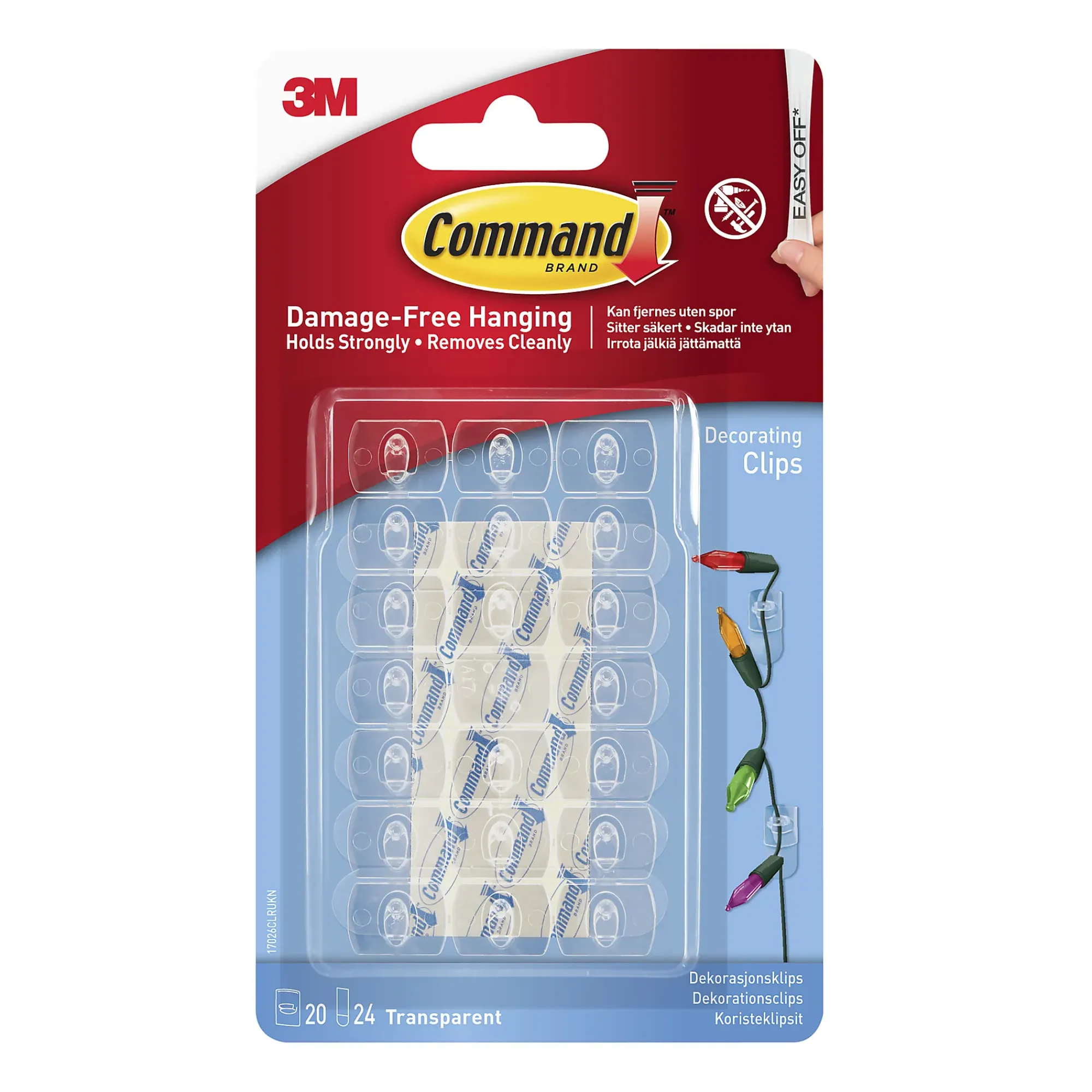 Dekorklips med clear strips-Command Online