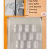 Dørstopper for håndtak transparent 2 hull 15 og 18mm 4stk-Fix O Moll New