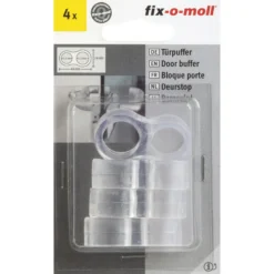 Dørstopper for håndtak transparent 2 hull 15 og 18mm 4stk-Fix O Moll New