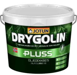 Drygolin Pluss Oljedekkbeis hvit 2,7l-Jotun