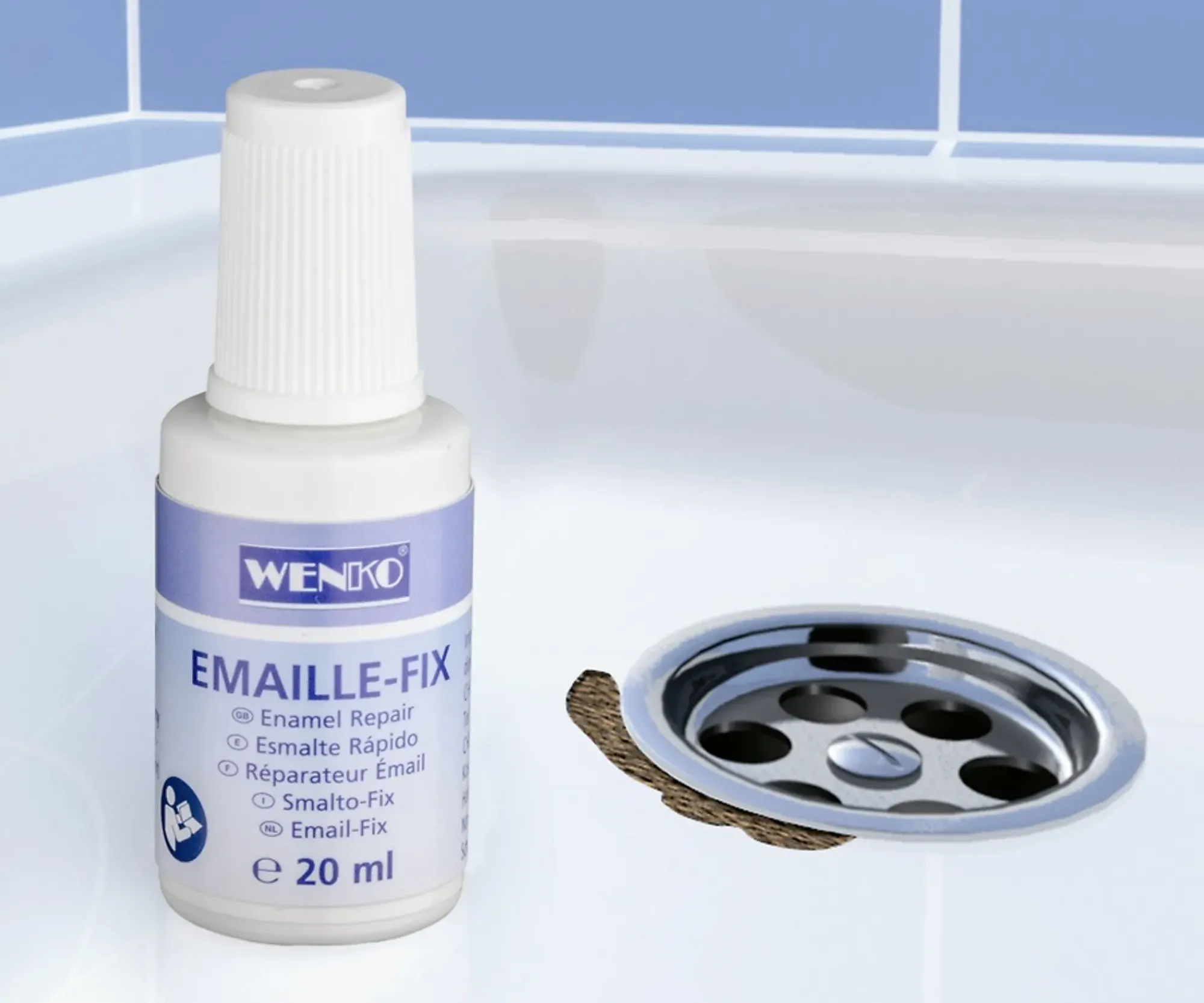 Emaljereparasjon hvit 20ml reparerer skader- Hot