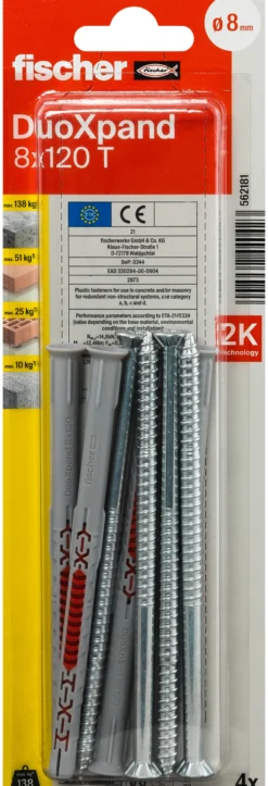 Fasadeplugg DuoXpand Senkhode 8x120mm-Fischer Best