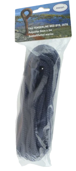 Fenderline flettet polyester 8mmx2m 2stk- Hot