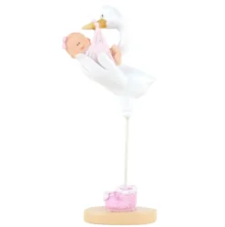 Figur Stork/Baby Rosa-Cacas Discount