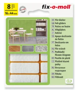 Filt til stol&bord 16x44mm hvit 8stk-Fix O Moll