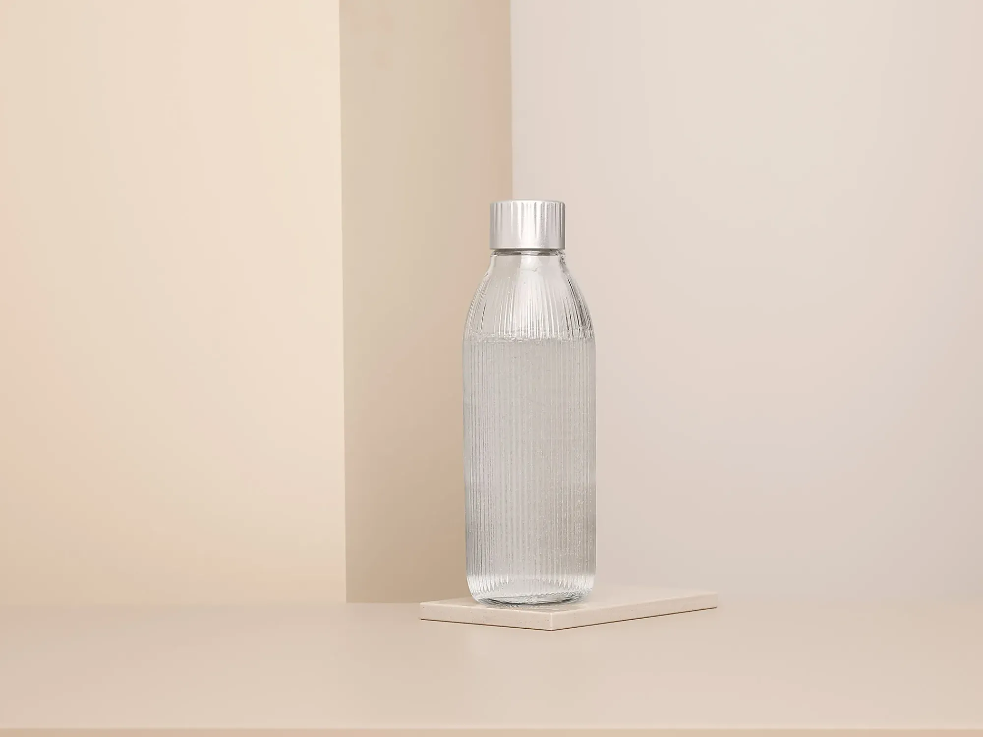 Flaske Glass Silver 1L-Mysoda Clearance