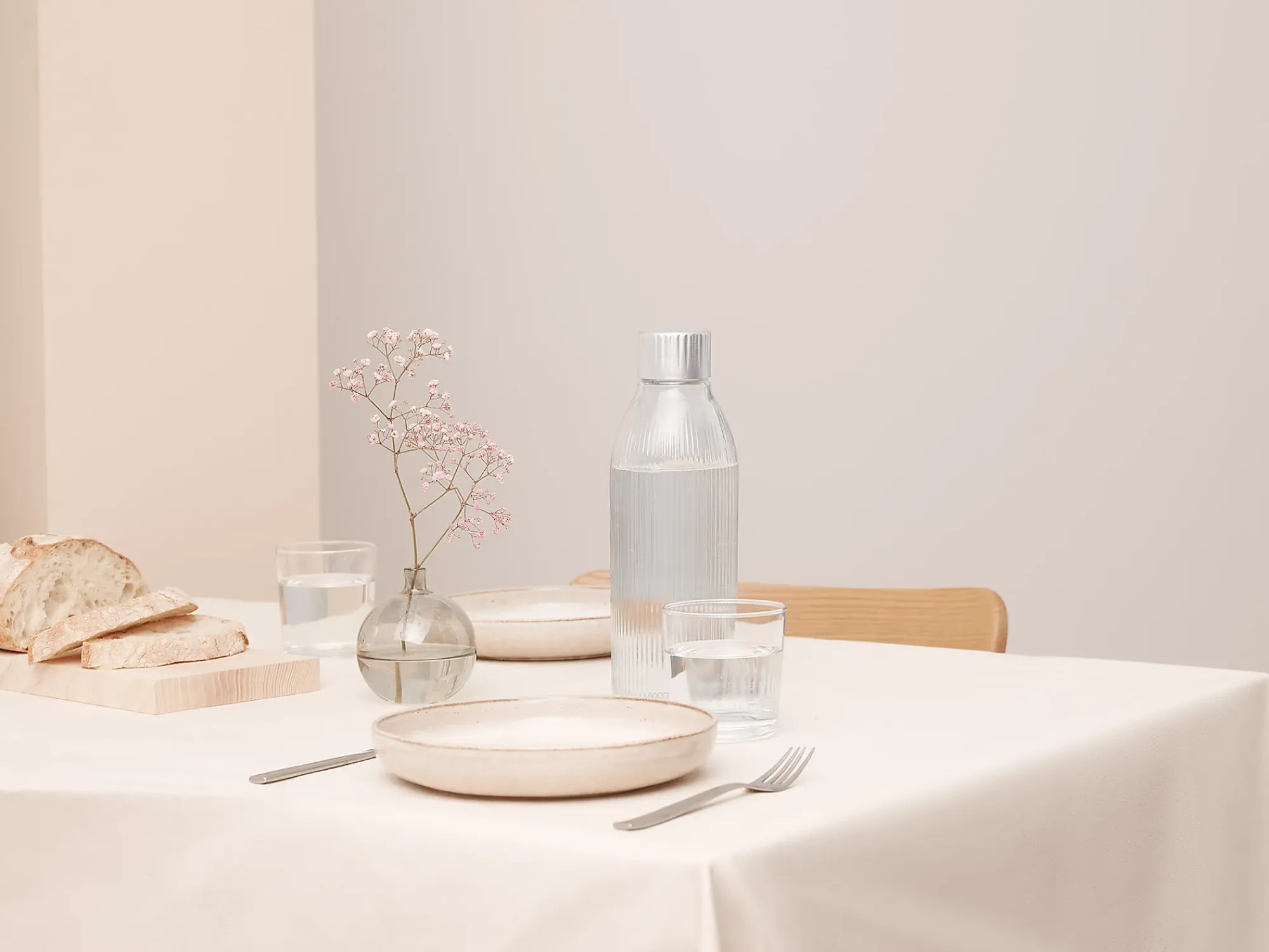 Flaske Glass Silver 1L-Mysoda Clearance