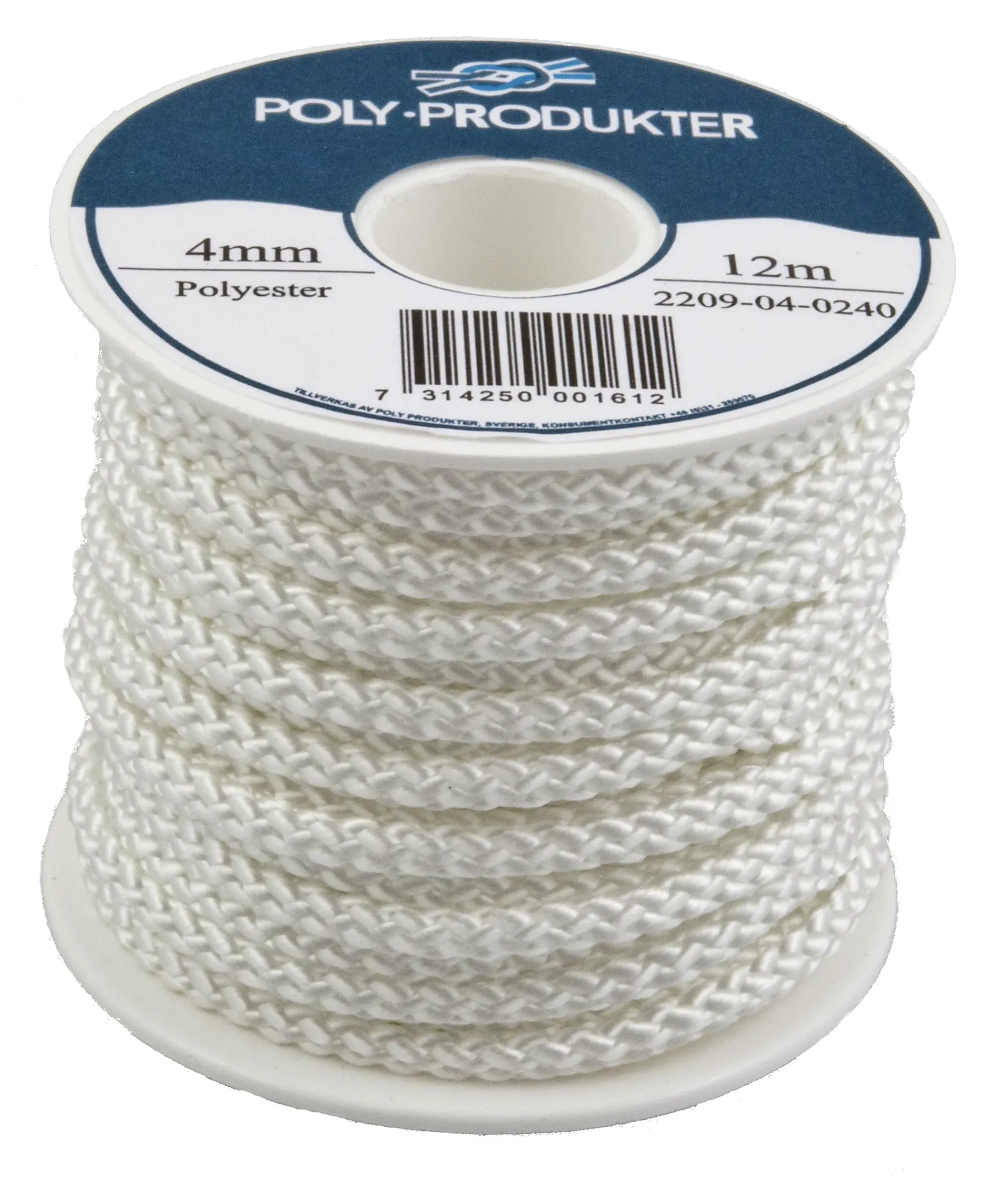 Flettet polyesterline 4.00mmx12m-Poly Produkter New