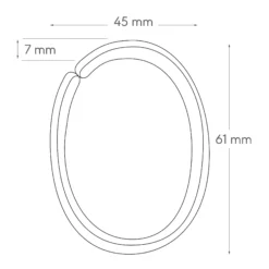Forhengsringer Clips Plast 12Stk-Sealskin Discount