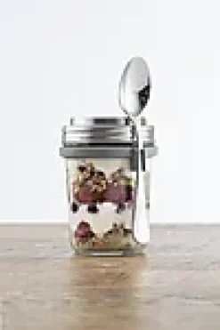 Frokostsett med skje i gaveeske 0,35l-Kilner Clearance