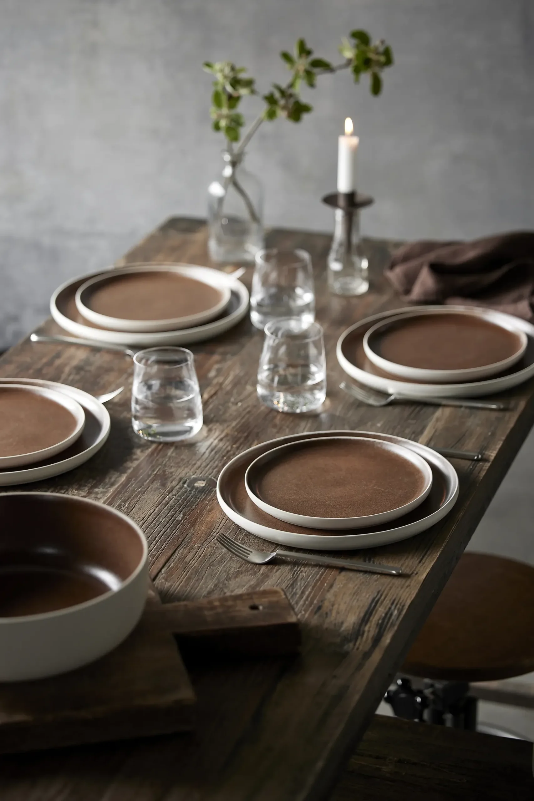 Frokosttallerken North 21cm Matte Hvit/Matt Bark-Studio round Online