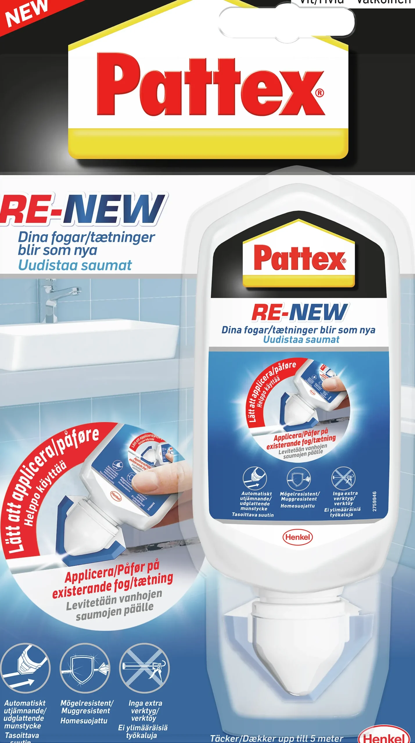 Fugefornyer hvit 80ml-Pattex Outlet