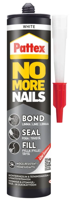 Fugelim Bond-Seal-Fill Hvit 280ml-Pattex