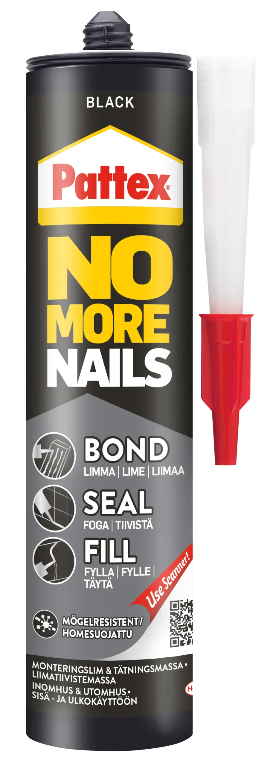 Fugelim Bond-Seal-Fill SVART 280ml-Pattex Outlet