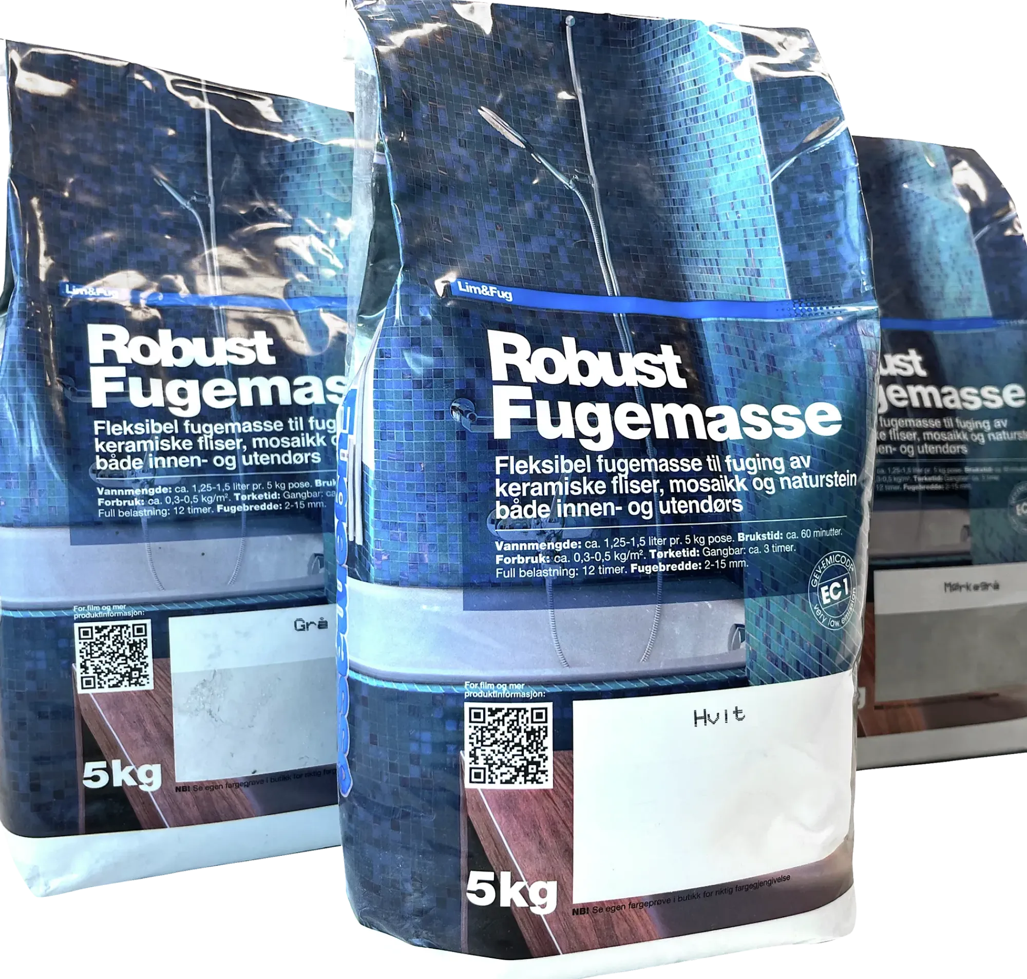 Fugemasse hvit 5kg-Robust New