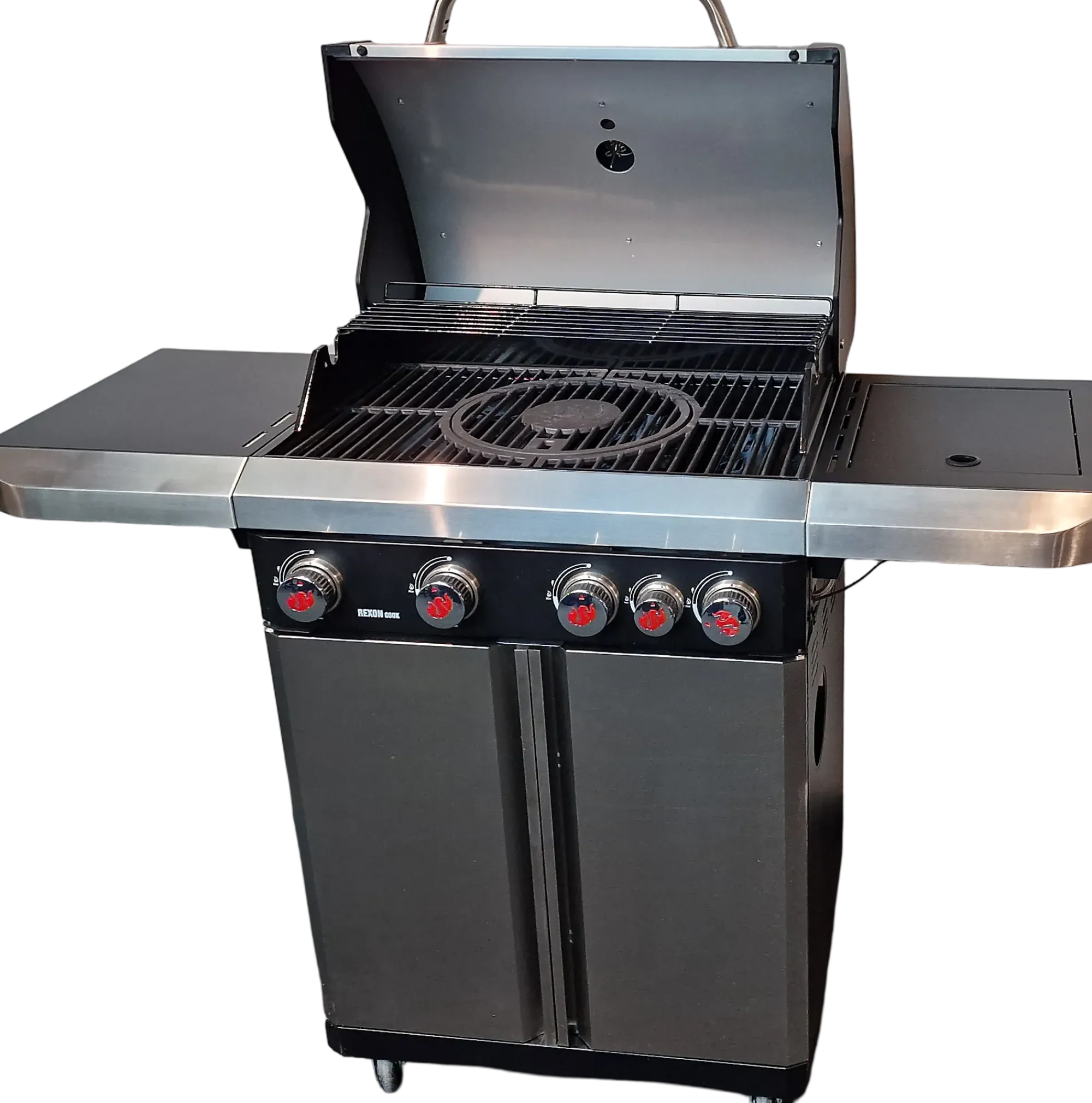 Gassgrill Rexon 4.1 med kokeplate på sidebordet-Landmann New