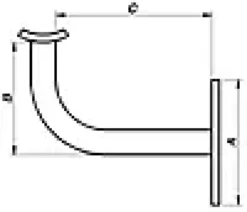 Gelenderholder 6610 galvanisert-Pn Beslag Hot